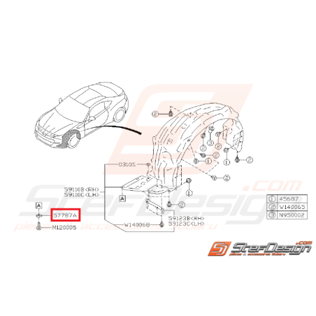 Ecrou passage de roue BRZ 13-15