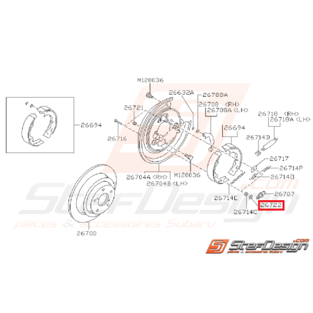 Coupelle de maintient des mâchoires GT 97-00 WRX/STI 03-14