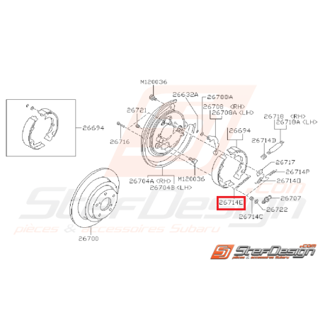 Ressort réglage frein à main GT 97-00 WRX/STI 01-14