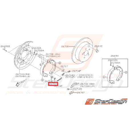 Coupelle de maintient des mâchoires GT 97-00 WRX/STI 03-14