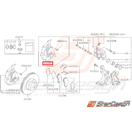 Flasque disque avant subaru GT 97-98