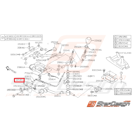 Écroue support stabilisateur STI 01-05