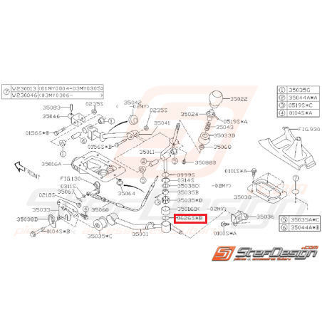 Joint torique levier de vitesse STI 01-07