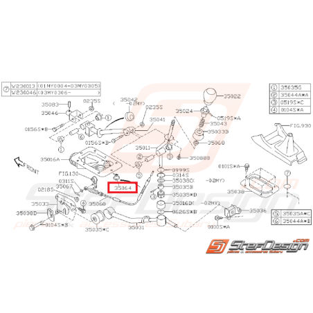 Circlips levier de vitesse STI 01-05