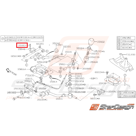 Goupille ressort levier de vitesse WRX/STI 01-07