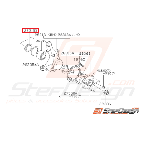 Joint spy de roulement avant intérieur GT 93-00 WRX/STI 01-07