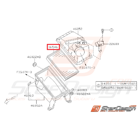 filtre à air ORIGINE SUBARU pour GT 93-00 et WRX/STI 01-07