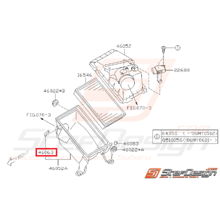 Attache de boite à air subaru GT 97-98