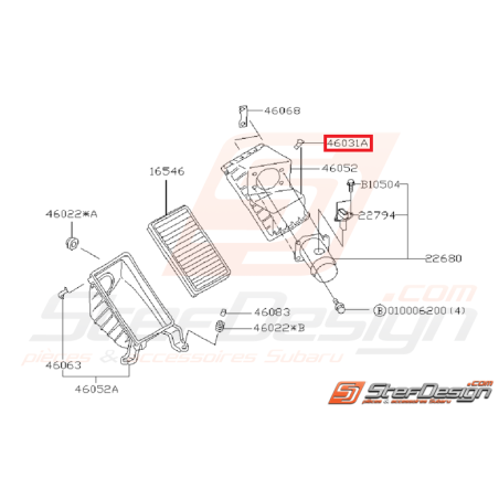 Patte de fixation boite à air GT 97-00