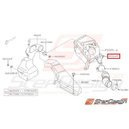 Vis boite à air SUBARU IMPREZA GT 93-00 WRX/STI 01-07