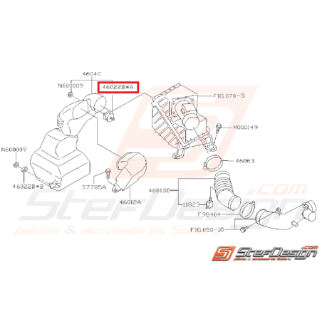 Entretoise boite a air WRX/STI 08-14