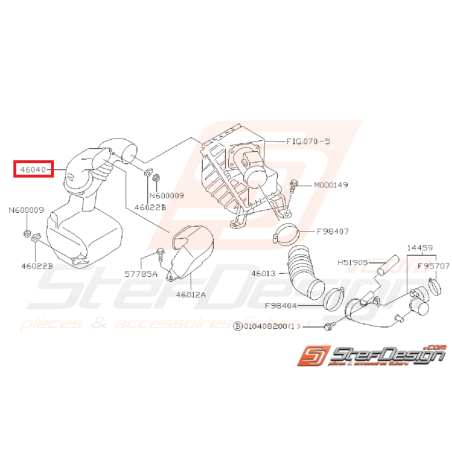 Résonateur d'air SUBARU GT 97-00