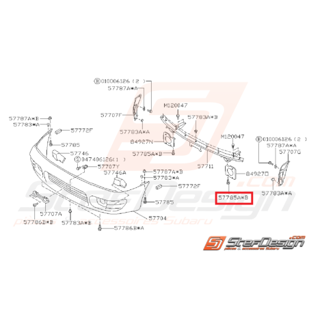 Vis support anti-brouillard SUBARU IMPREZA GT 93-98