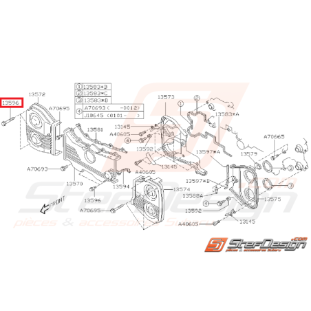 Vis fixation carter cache-courroie GT 93-00 WRX/STI 01-07