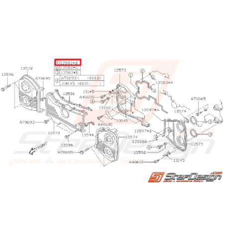 Joint n°2 carter distribution origine subaru GT 99-00 WRX/STI 01-14