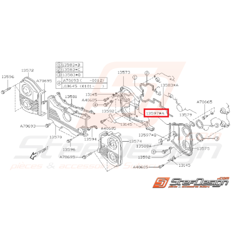 Joint cache-courroie origine subaru GT 99-00 WRX/STI 01-14