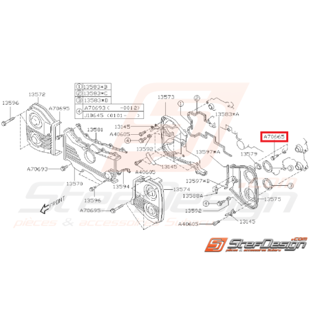 Vis de fixation carter distribution GT 93-00 WRX/STI 01 au 04/09