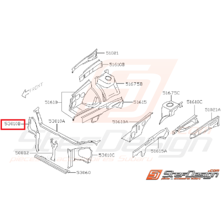 Joue de phare avant WRX/STI 05-07