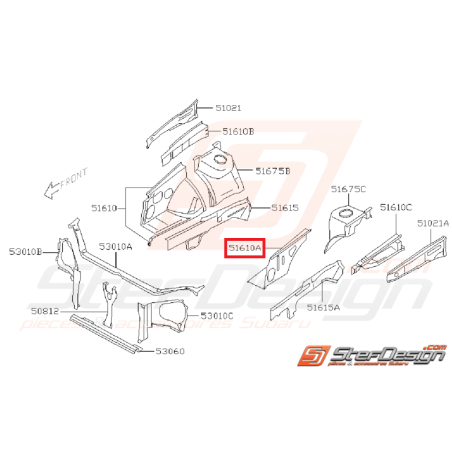 Joue d'aile face avant WRX/STI 06-07