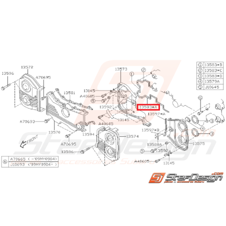 Joint N°1 couvercle distribution origine subaru GT 99-00