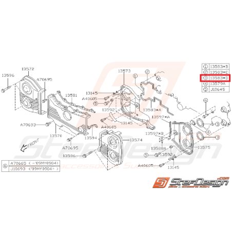 Joint de carter de distribution GT 99-00 WRX/STI 01-14