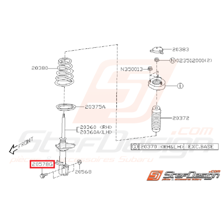 Vis amortisseur avant /arrière SUBARU 