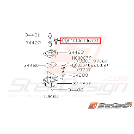 Vis soufflet levier de vitesse WRX/STI 01-07