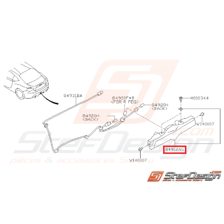 Boitier feu de recul subaru BRZ