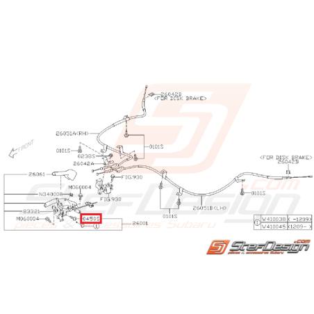 Vis de fixation de levier de frein a main WRX/STI 01-14