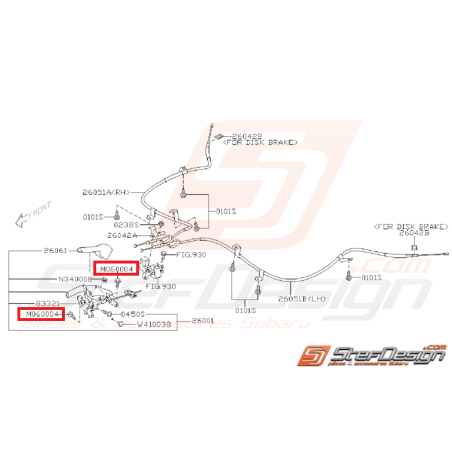 Vis traverse renforcement pare-choc avant WRX 08-14