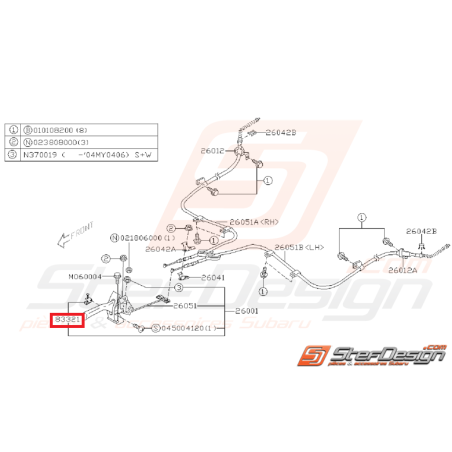 Contacteur de frein a main SUBARU WRX/STI 08-14