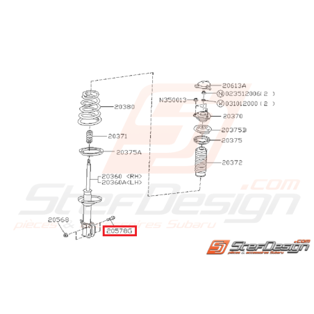 Vis amortisseur avant /arrière SUBARU 