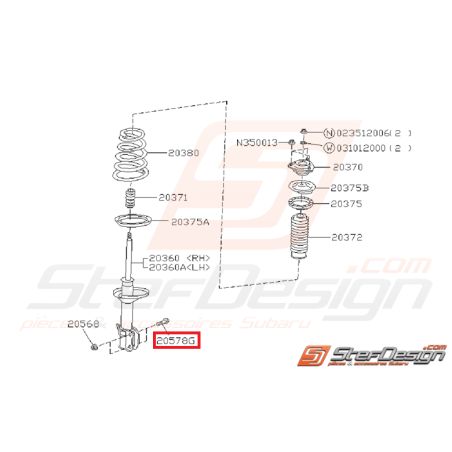 Vis amortisseur avant /arrière SUBARU 