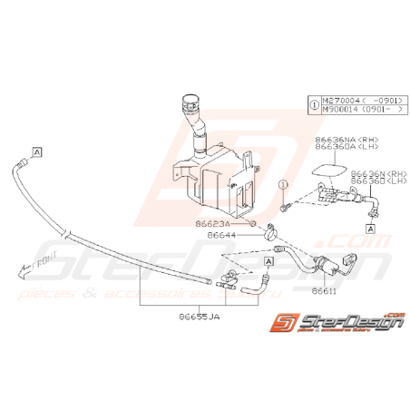 Ensemble lave-phare SUBARU WRX/STI 08-14