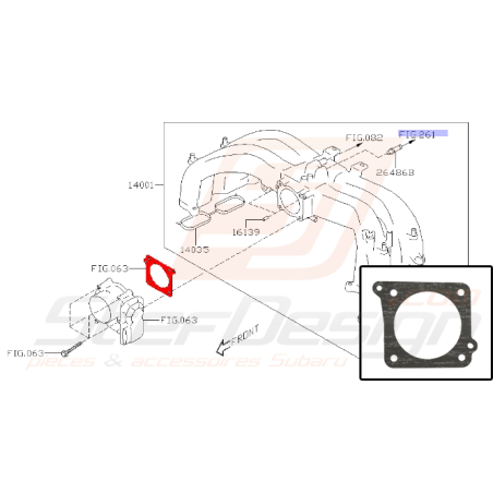 Joint de papillon pour subaru BRZ/GT86 2017-2021