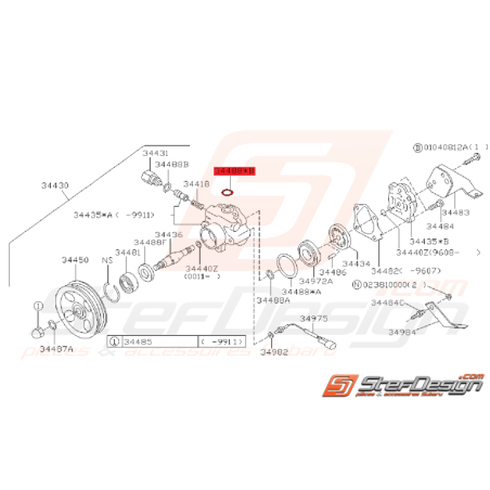 Joint Torique Pompe de DA Origine Subaru GT 1994 - 1996