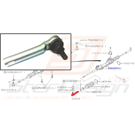 Rotule de direction pour subaru Baja