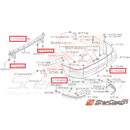 Clips de carter inférieur moteur GT 97-00 WRX/STI 01-07