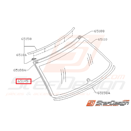 Joint de pare-brise avant et arrière SUBARU GT 93-00