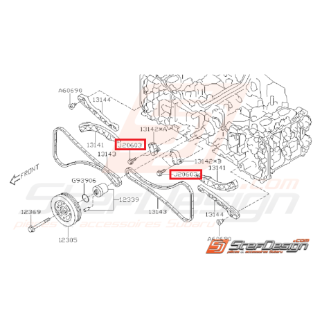 Vis de fixation de tendeur de chaîne SUBARU BRZ / TOYOTA GT 86