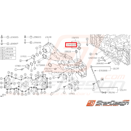 Joint de bouchon remplissage d'huile SUBARU WRX 01-03