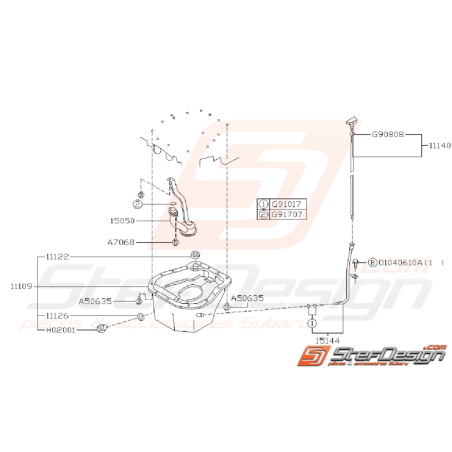 Ensemble Carter D'huile Subaru Impreza GT 08/1995 - 2000