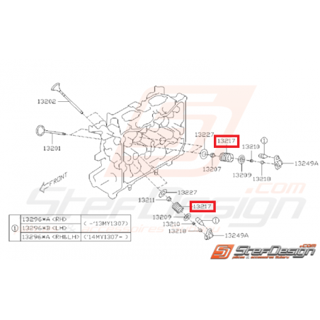 Ressort de soupape origine SUBARU BRZ / TOYOTA GT 86