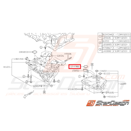 Joint de crépine d'huile SUBARU BRZ / TOYOTA GT 86