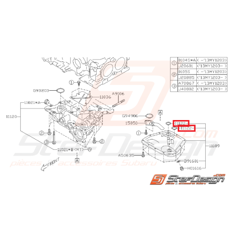 Joint de carter d'huile SUBARU BRZ / TOYOTA GT 86