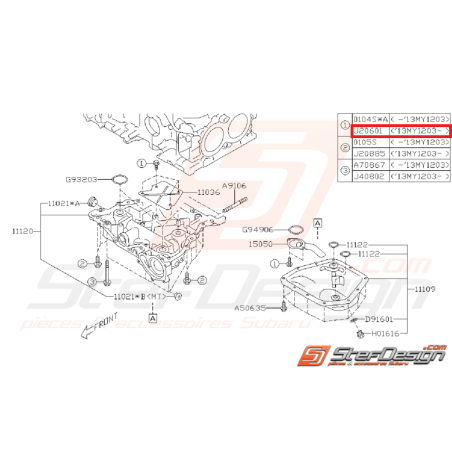 Vis de fixation SUBARU BRZ 12/03/13 à 2015 et TOYOTA GT 86