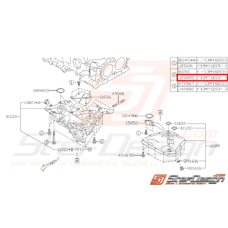 Boulon de carter d'huile SUBARU BRZ 12/03/13 à 2015 / TOYOTA GT 86