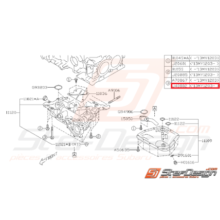 Vis de fixation de carter d'huile SUBARU BRZ 12/03/13 / TOYOTA GT 86