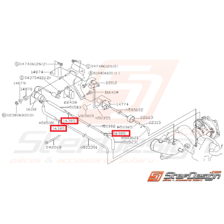 Connecteur durite solenoÏde SUBARU GT 97-00 WRX/STI 01-14