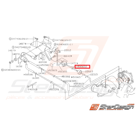 Durite de capteur Subaru GT 97-00